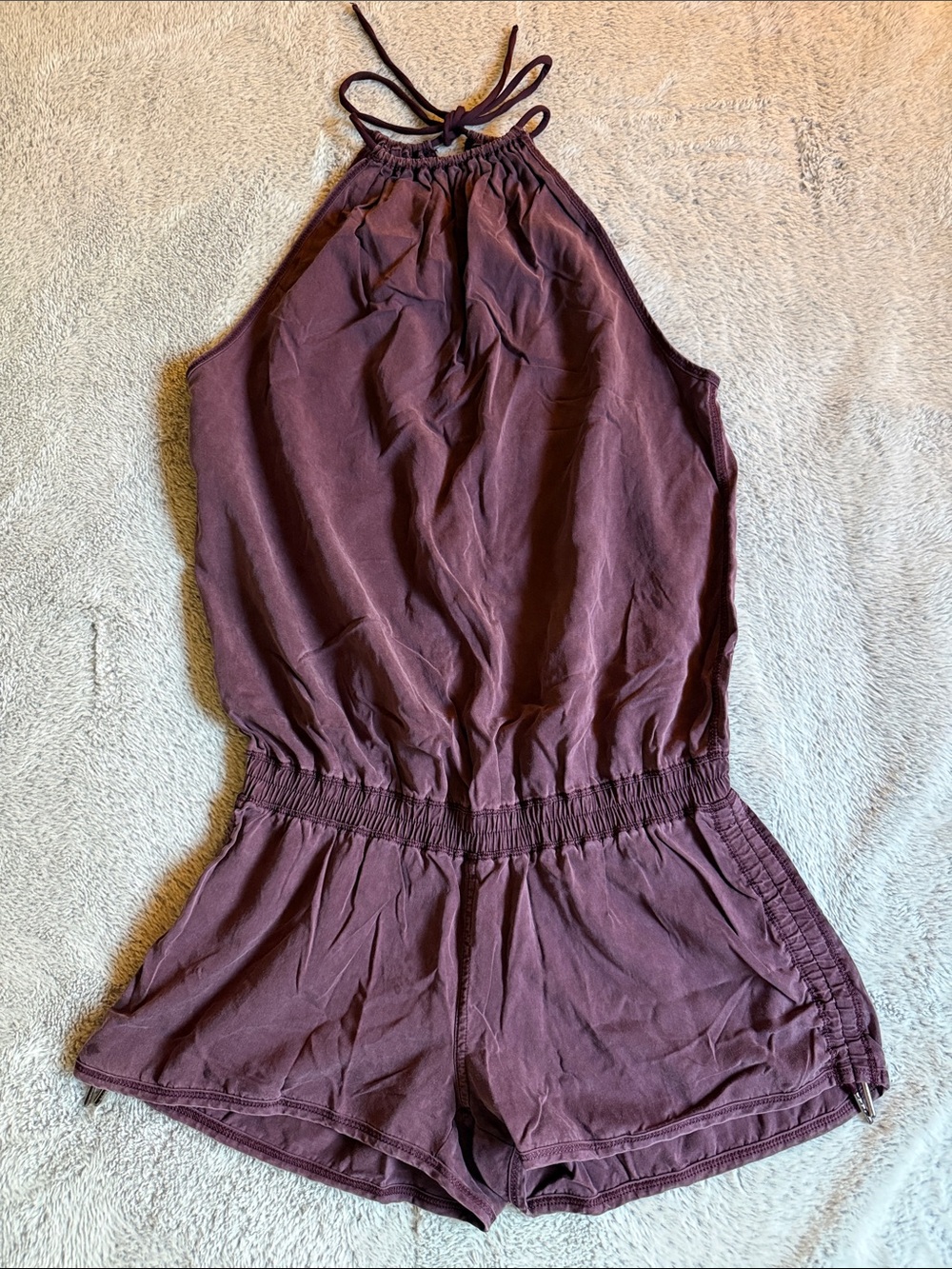 lululemon athletica Heat the Street Burgundy Open Back Romper - vintage
